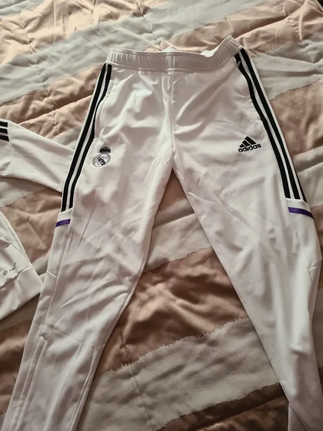 Chándal Oficial Real Madrid Adidas Blanco/Morado