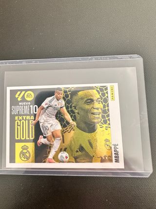 Tarjeta Mbappé Supreme 10 Extra Gold Panini
