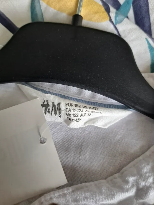 Camisa niño cuello mao blanca