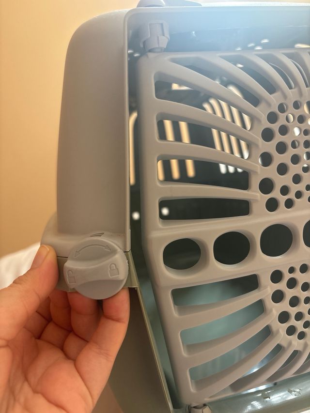 Transportín mascota gris