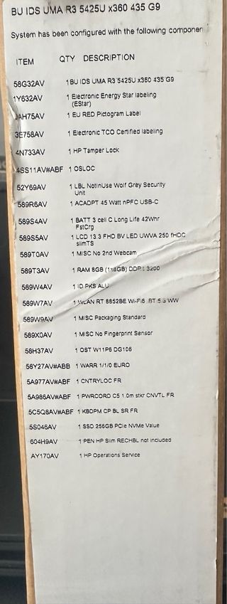 HP Pro X360 435 G9 13”3 Ryzen5 - 8Gb 256Gb táctil