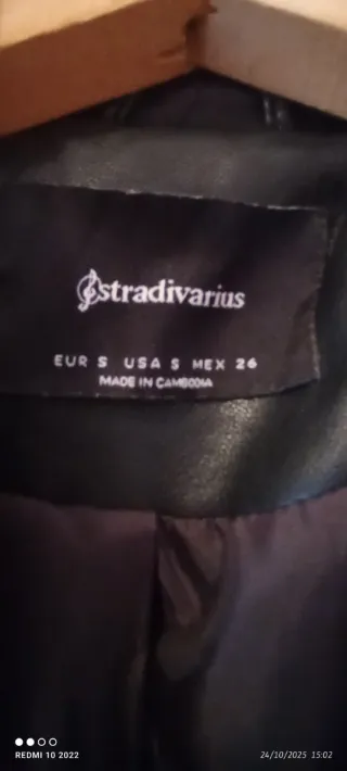 Cazadora Biker Oversize Mujer Talla S