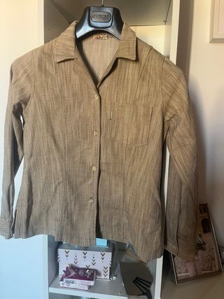 Camicetta Quadra Beige Taglia M