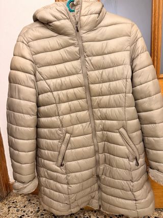 Chaqueta de pelo beige