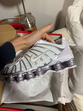 Nike Shox TL Plata y Blanco
