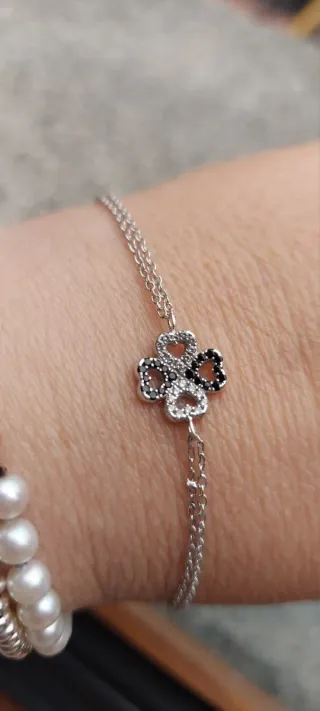 Bracciale quadrifoglio argento 925