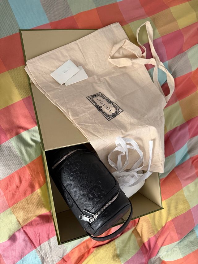 Neceser Gucci Negro Piel