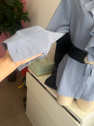 Camicetta Shein Ruffle Azzurra Taglia L