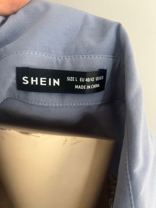 Camicetta Shein Ruffle Azzurra Taglia L