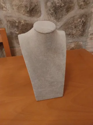 Expositor joyeria terciopelo gris