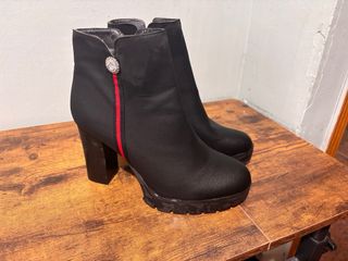 Botines negros tacón plataforma