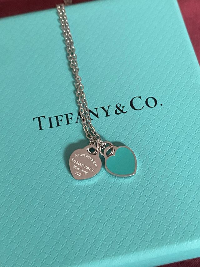 Colgante Doble Corazón Tiffany & Co. Plata de ley