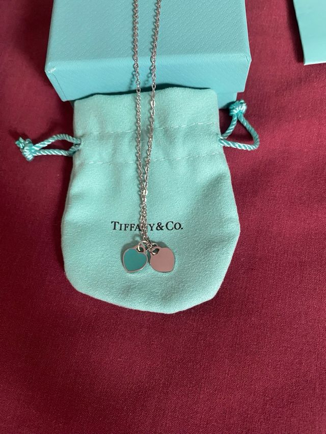 Colgante Doble Corazón Tiffany & Co. Plata de ley