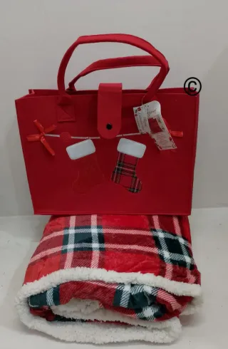 Set Borsa e Plaid Natale
