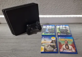 Consola PS4 Slim + 4 Juegos