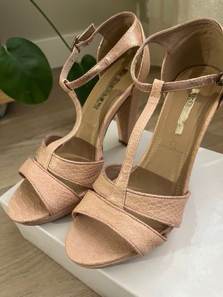 Zapatos de tacón Furiezza beige/rosa talla 39