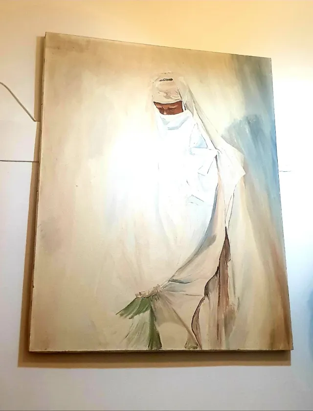 Pintura al óleo mujer .