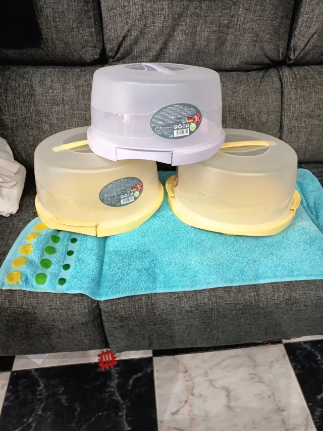 Lote 3 Portatartas Transparente