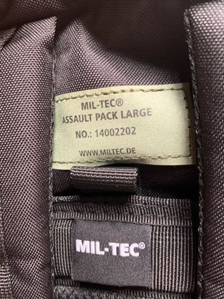 Mochila Miltec Assault Pack Large Negra