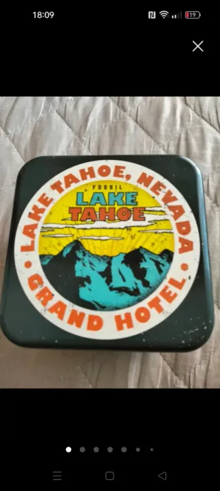 Contenitore in latta Fossil Lake Tahoe Grand Hotel