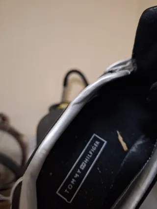 Scarpe platform nere e argento