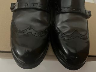 Scarpe donna pelle nere con fibbie