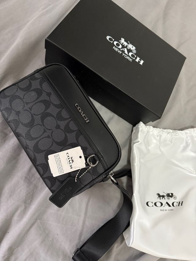 Bolso Coach Negro/Gris