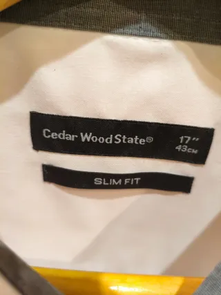 Camisa blanca de vestir para hombre