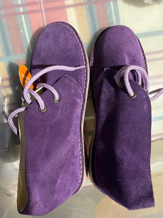 Zapatos de gamuza morados para mujer