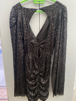 Vestido lentejuelas negro 