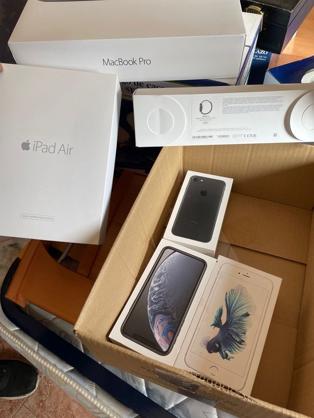 Cajas vacías Apple MacBook, iPad, iPhone, Watch