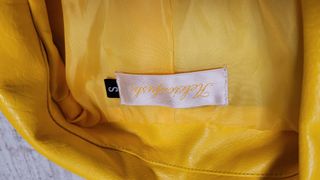 Chaqueta Polipiel Simil Cuero Amarilla Talla S