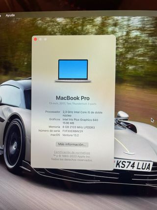 MacBook Pro 13” 2017 Gris Espacial