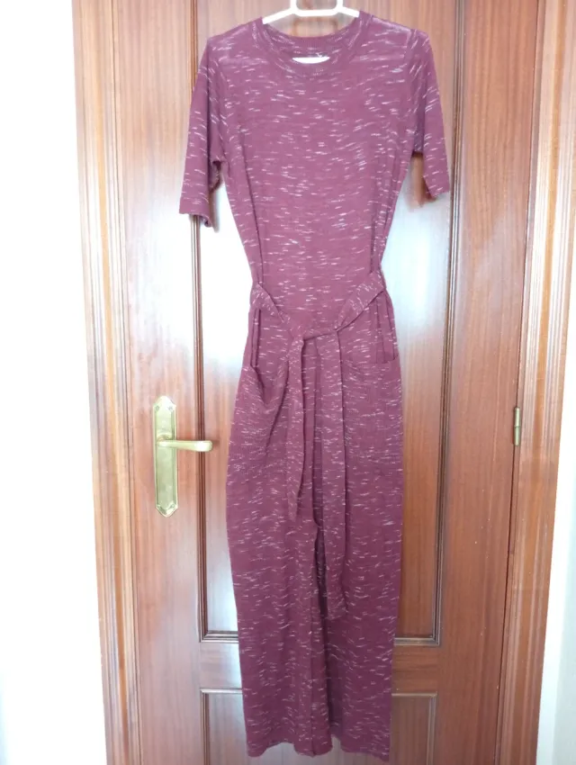 Vestido punto midi + rebeca Mango