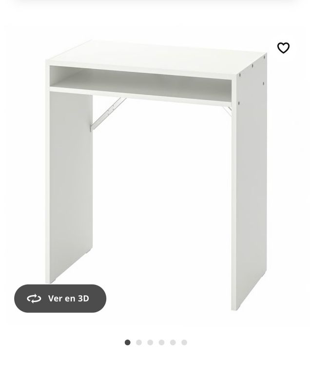 Escritorio IKEA blanco para espacios pequeños