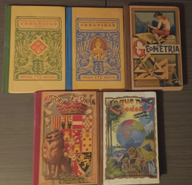 Lote Libros Antiguos de texto años 30