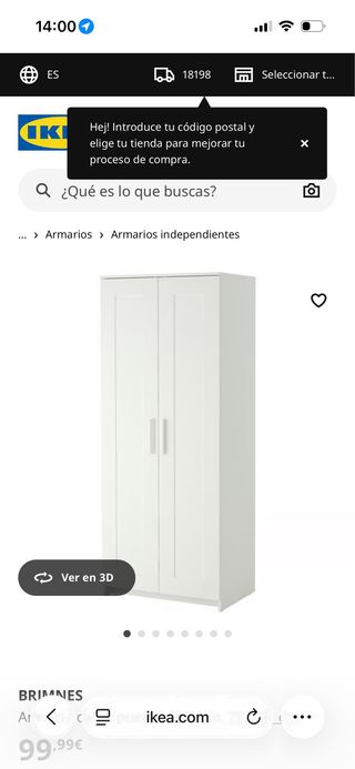 Guardaroba BRIMNES Ikea Bianco