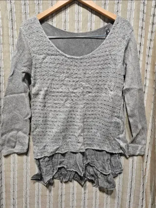Jersey mujer gris talla S