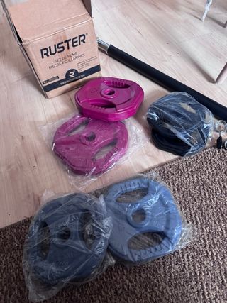 Set de pesas y barra RUSTER
