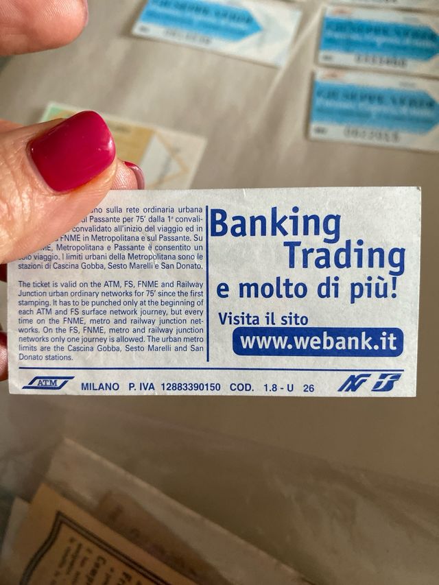 Biglietti ATM Giuseppe Verdi Collezione