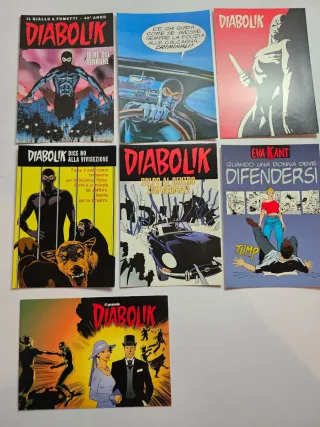 Lotto cartoline Diabolik - 7 Pezzi