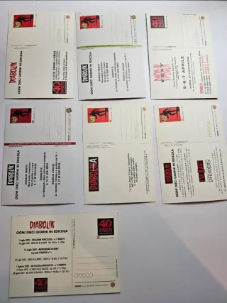Lotto cartoline Diabolik - 7 Pezzi