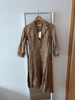 Vestido Massimo Dutti Marrón Talla S