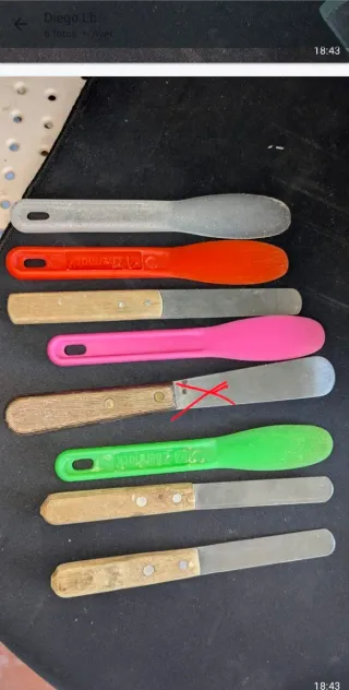 Espátulas de mezcla (varios colores)