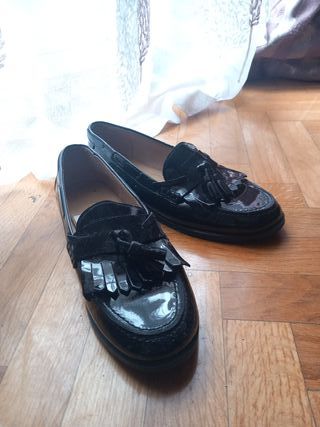 Mocasin niña talla 36 negros sin estrenar