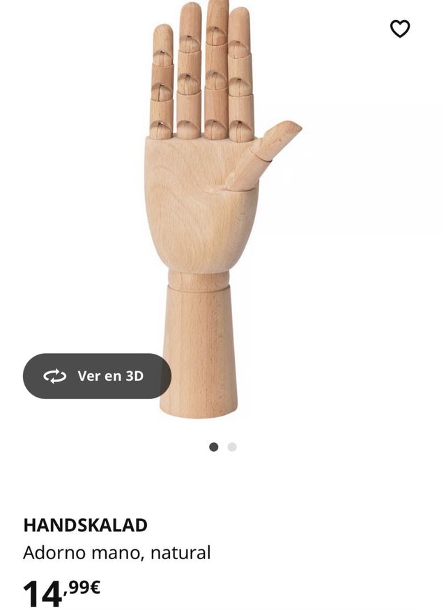 Mano de madera decoración Ikea