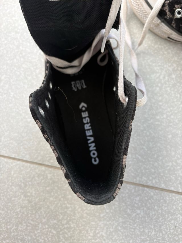 Converse leopardate Tg 37 mancano lacci scarpa dx