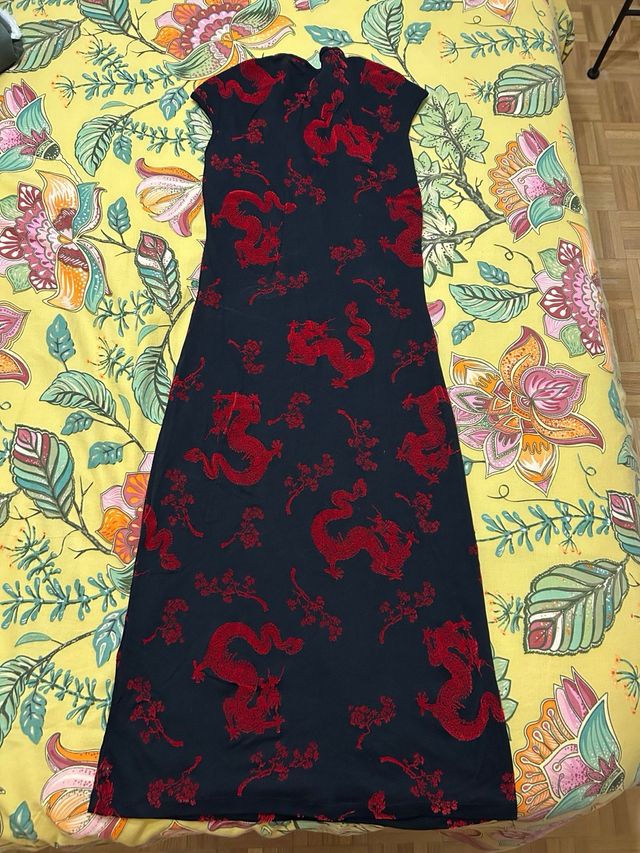 Vestido tubo poliamida Bershka dragones M