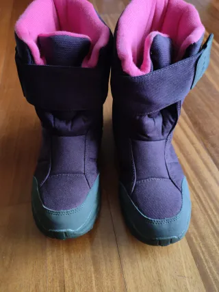 Botas de nieve Quechua niña rosa y morado