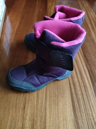 Botas de nieve Quechua niña rosa y morado